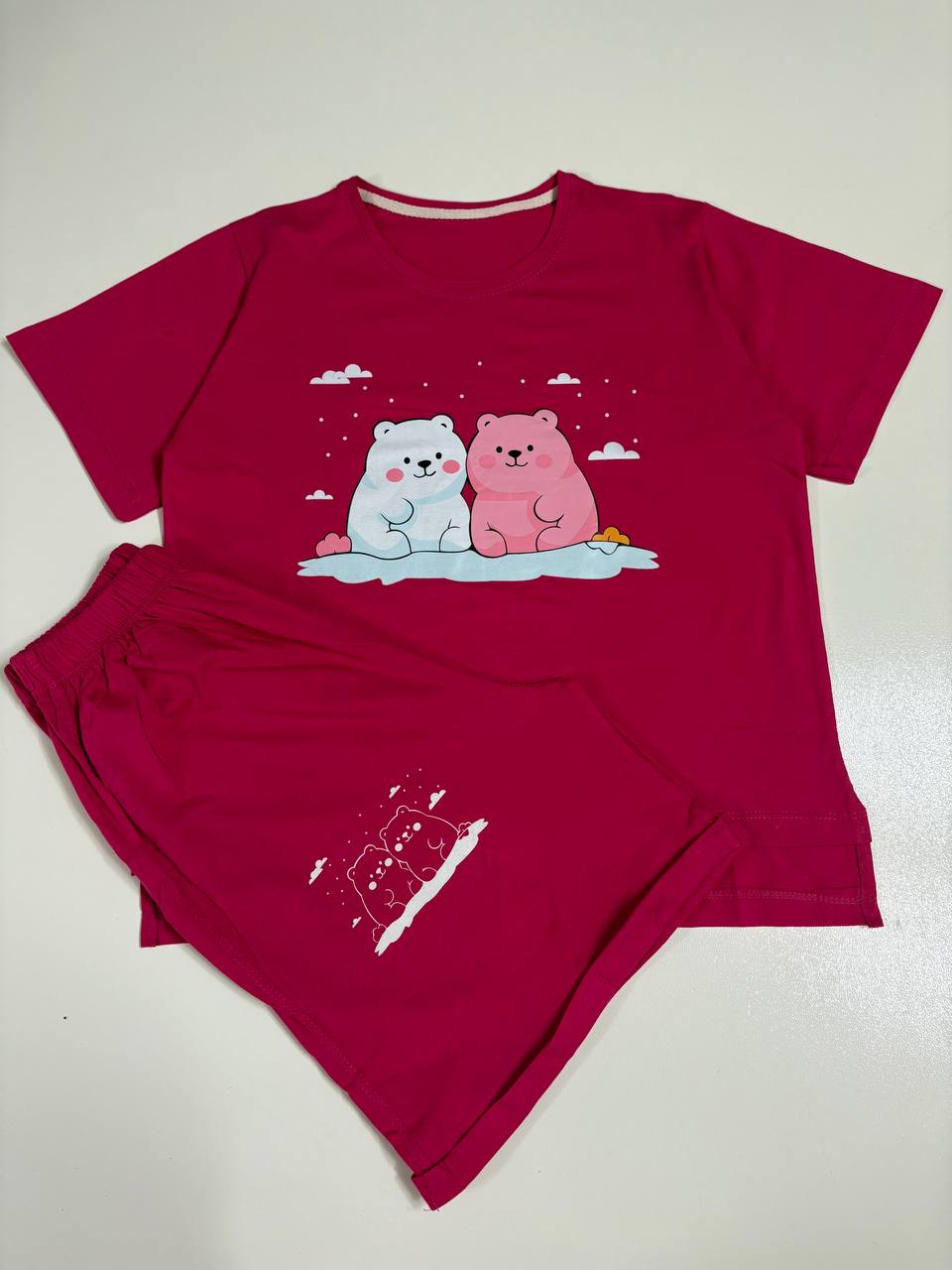 قیمت تیشرت و شورتک استین کوتاه یقه گرد