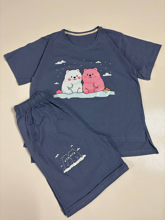 تیشرت و شورتک استین کوتاه عروسکی دخترانه