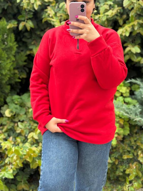 دورس نیم زیپ ساده زنانه