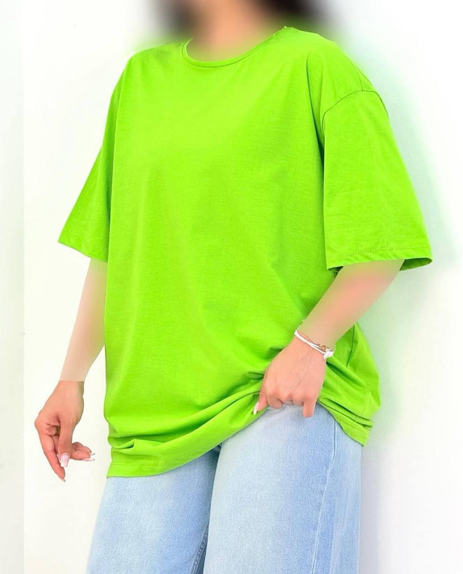 خرید تیشرت باکسی دخترانه ساده