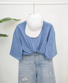 تیشرت باکسی ساده دخترانه جنس نخ پنبه