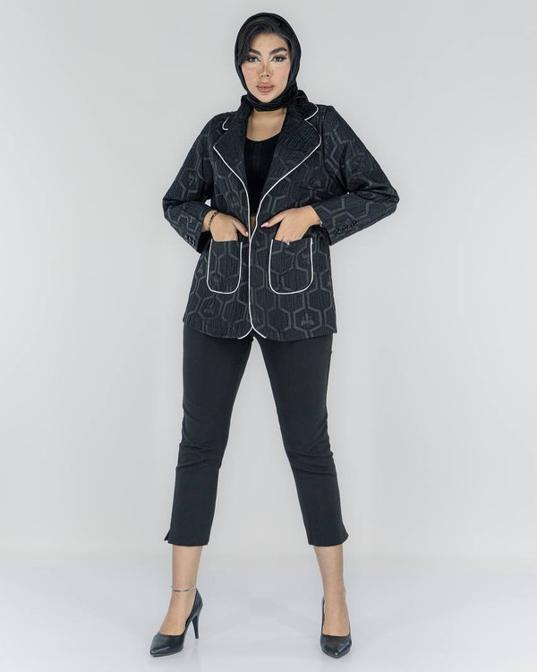 خرید انلاین مانتو ژاکارد لوکس با طراحی برجسته و خاص