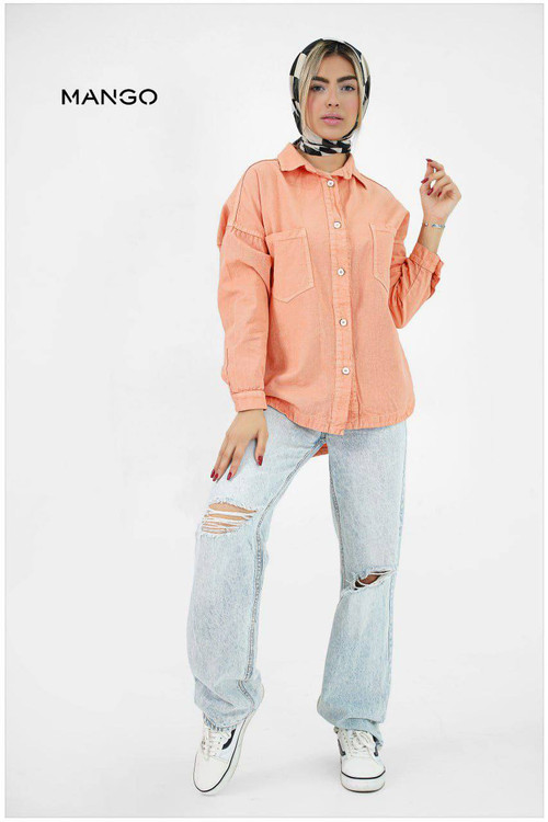 خرید انلاین مانتو کتان زنانه اسپرت