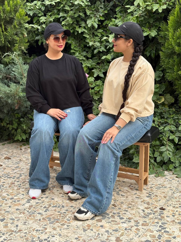 خرید انلاین بلوز کراپ استین بلند