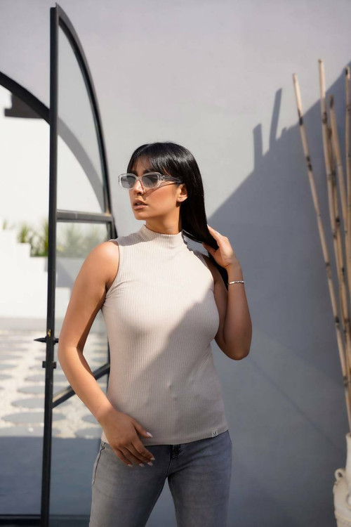 خرید انلاین تاپ حلقه ای یقه ایستاده کبریتی