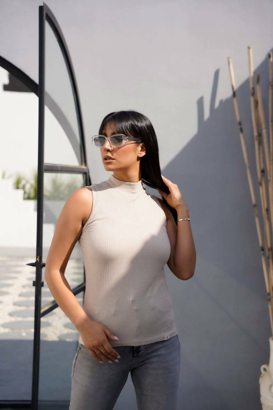 خرید انلاین تاپ حلقه ای یقه ایستاده کبریتی