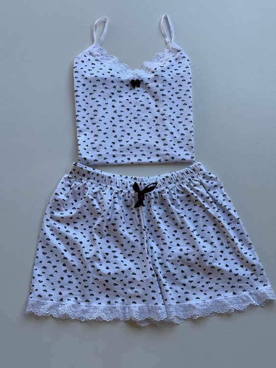 خرید ست تاپ بندی دانتل دار و شورتک