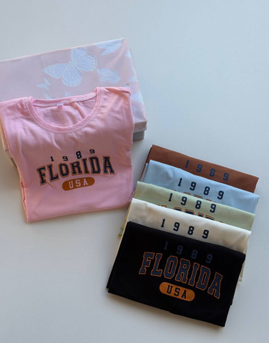 خرید انلاین تیشرت زنانه جلو چاپ دار