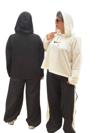 قیمت ست هودی و با شلوار زنانه جنس نخ پنبه