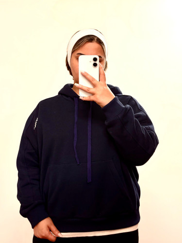 خرید انلاین هودی زنانه کلاه دار جنس تو کرک سه نخ