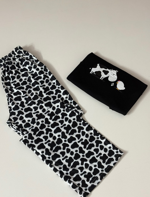 خرید تیشرت لانگ و شلوار بگ زنانه مدل عروسکی