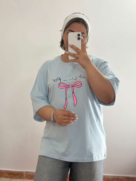 خرید انلاین تیشرت لانگ زنانه مدل استین کوتاه