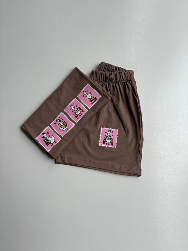 ست تاپ و شورتک زنانه جنس نخ پنبه برند tenkie